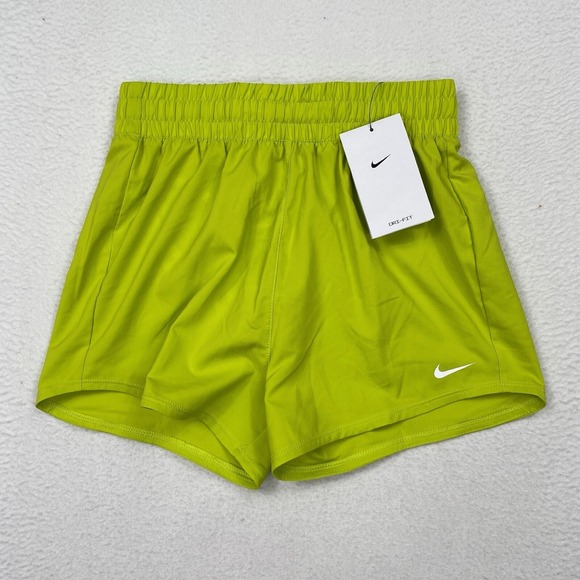Nike Girl's Dri-Fit High-Waisted Woven Training Shorts Youth M Green DX4967 - Picture 1 of 10